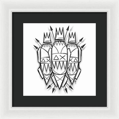 Three Kings - Black and White - Framed Print